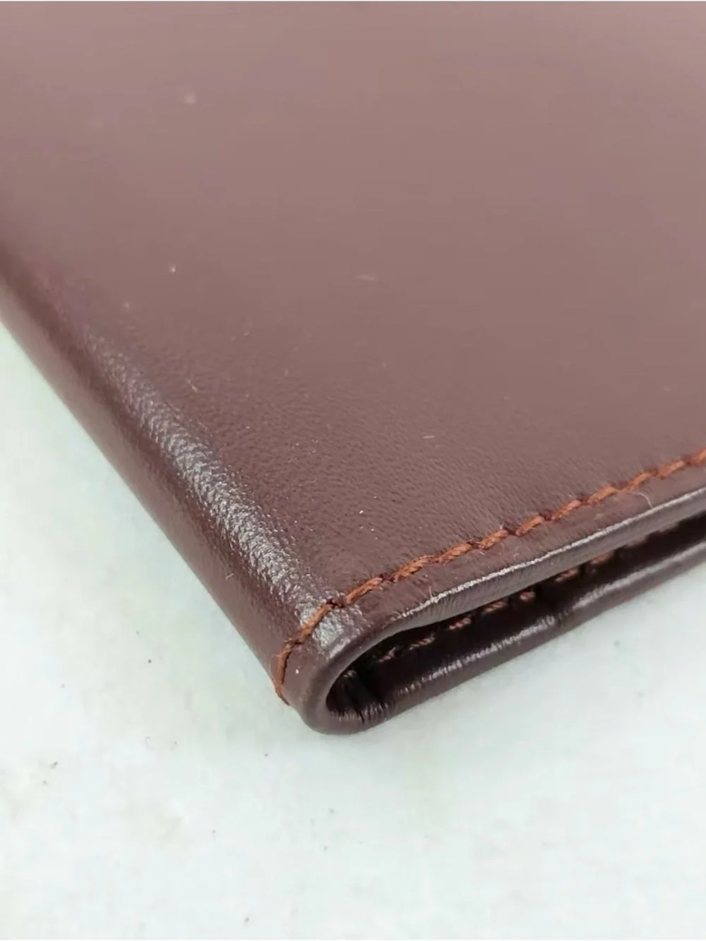 Cartier Burgundy Leather Long Wallet with Gold Corner Hardware